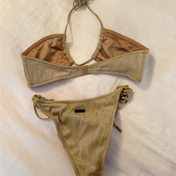 Triangl Gold Sparkly Bikini Set - Picture 2 of 3